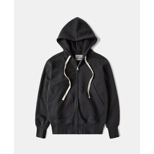 17.5 oz Terry Cloth Zip-Up Hoodie - Vintage Black Non Stock Mfg. Co 38